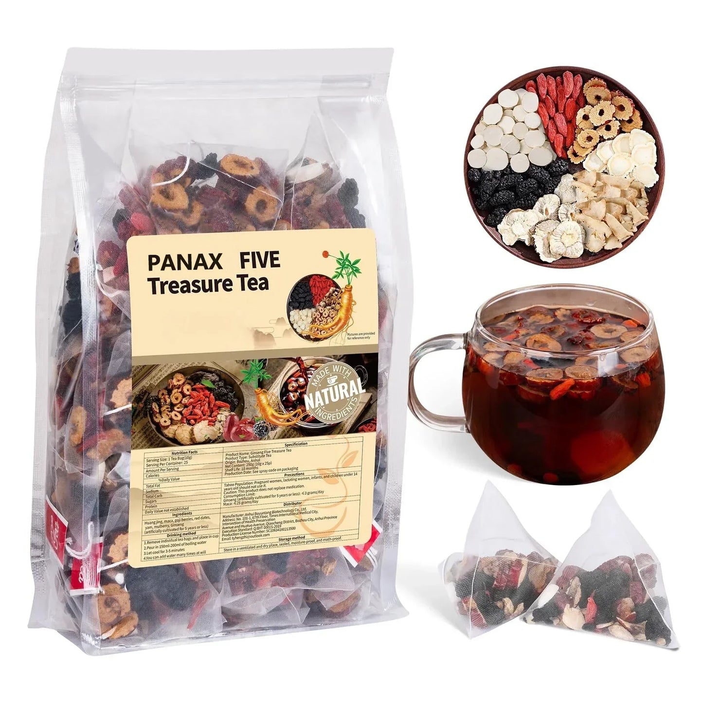 👑LAST DAY UP TO 70% off!-Ancient Warrior’s Brew – Ginseng Mulberry Herbal Tea for Strength & Focus