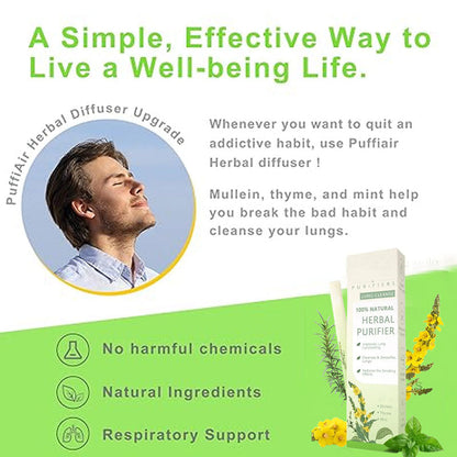 Breathe Qooes™ Mullein Relaxation Stick – Soothes Lungs, Detoxifies, Freshens Breath